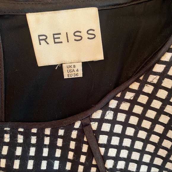 REISS geometric fit and flare dress - Picture 7 of 10